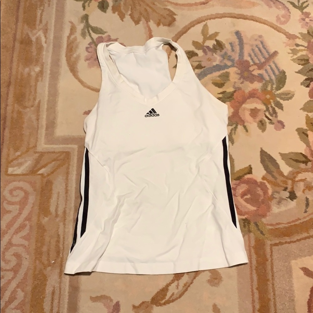 Adidas white tank size medium